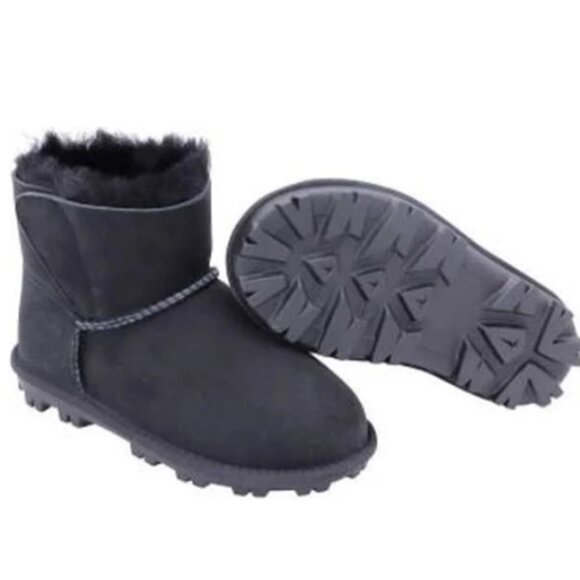 NEW Kirkland Signature Shearling Pull Easy Slip On Sheepskin Leather Winter Boot - Picture 3 of 4
